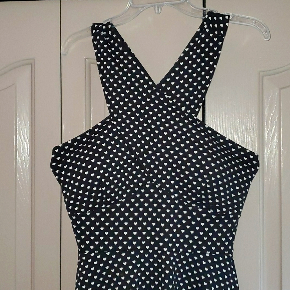 Criss cross fit and flare dress